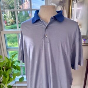 Peter Millar Blue Polo Shirt Performance Fabric